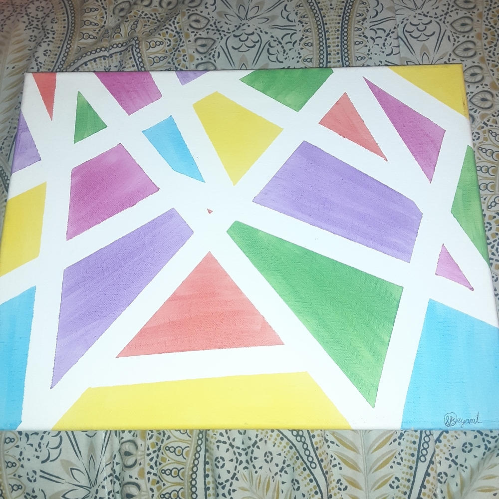 Abstract rainbow art